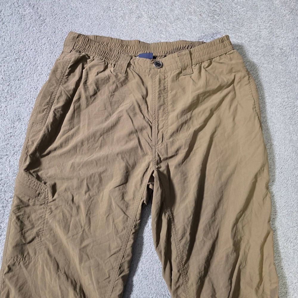 ExOfficio Mens M 32-34 Hiking Pants Khaki Nylon Cargo Lightweight 30 Inseam